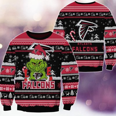 Atlanta Falcons Grinch Love Knitted Sweater