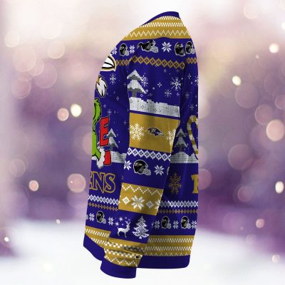 Baltimore Ravens Grinch Love Knitted Sweater