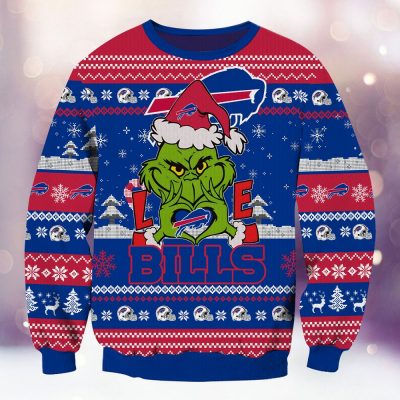 Buffalo Bills Grinch Love Knitted Sweater