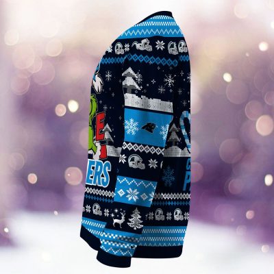 Carolina Panthers Grinch Love Knitted Sweater