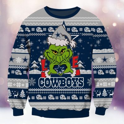 Dallas Cowboys Grinch Love Knitted Sweater