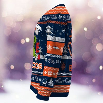Denver Broncos Grinch Love Knitted Sweater