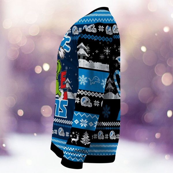 Detroit Lions Grinch Love Knitted Sweater