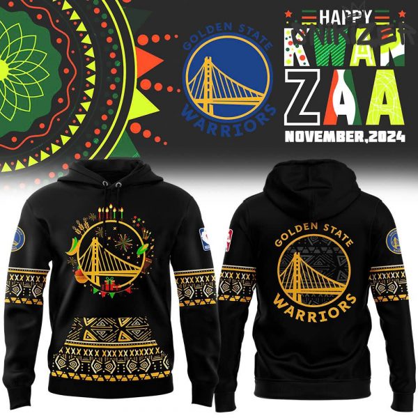 Golden State Warriors x Happy Kwanzaa Holiday Black Hoodie