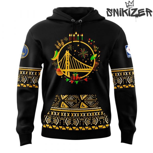 Golden State Warriors x Happy Kwanzaa Holiday Black Hoodie