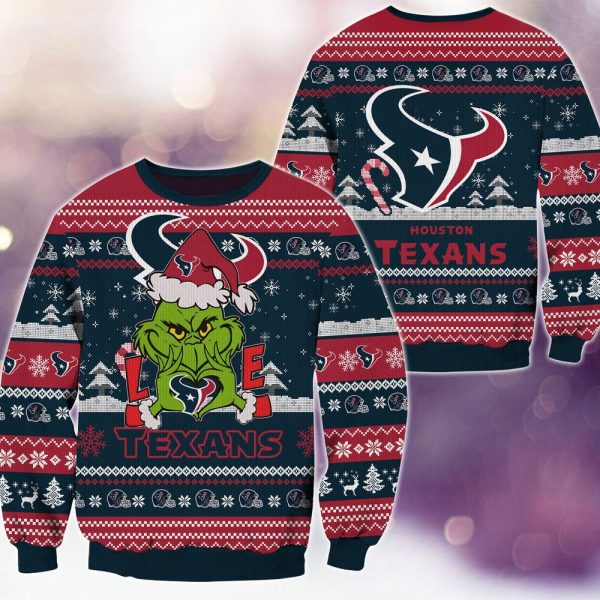 Houston Texans Grinch Love Knitted Sweater