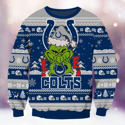 Indianapolis Colts Grinch Love Knitted Sweater