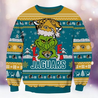 Jacksonville Jaguars Grinch Love Knitted Sweater