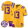 LSU Tigers Louisiana Patch White Jersey