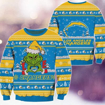 Los Angeles Chargers Grinch Love Knitted Sweater