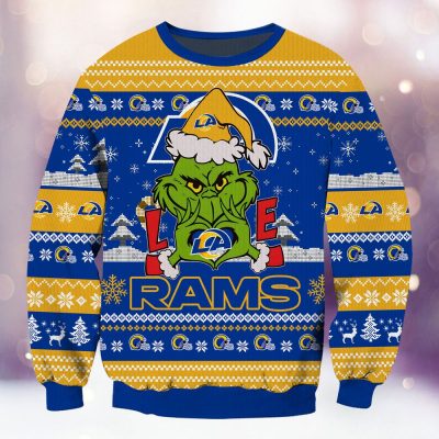 Los Angeles Rams Grinch Love Knitted Sweater