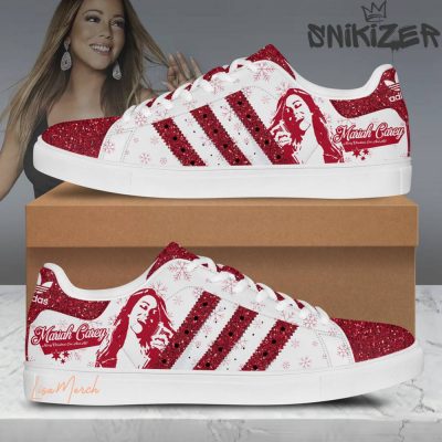 Mariah Carey Red Blink Stan Smith Shoes