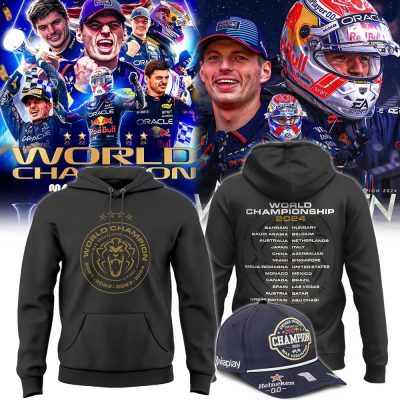 Max Verstappen 4 Time World Champion Black Hoodie