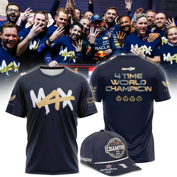 Max Verstappen 4 Time World Champion Shirt