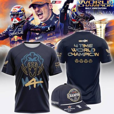 Max Verstappen 4 Time World Champion Tee