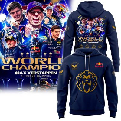 Max Verstappen World Champion 2024 4X World Champions Hoodie