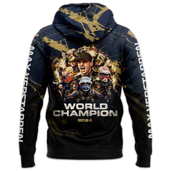 Max Verstappen World Champion 2024 Graphic Hoodie