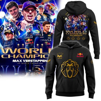 Max Verstappen World Champion 2024 Limited Edition Black Hoodie