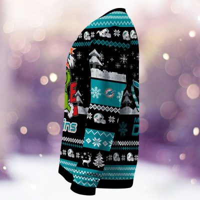 Miami Dolphins Grinch Love Knitted Sweater