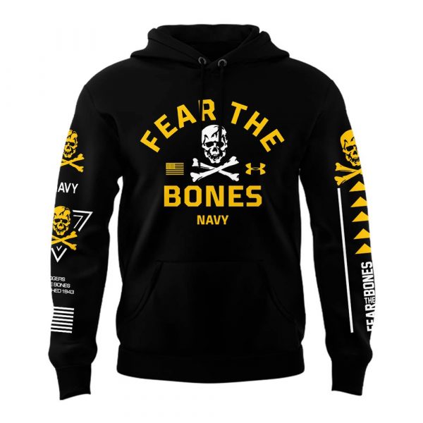 Navy Midshipmen Angel Of Death Jolly Rogers Black Hoodie