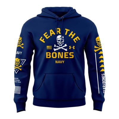 Navy Midshipmen Angel Of Death Jolly Rogers Blue Hoodie