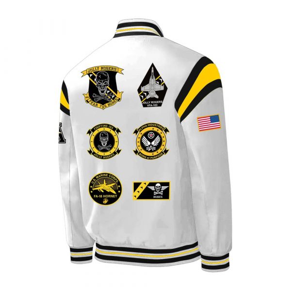 Navy Midshipmen Fear The Bones Jolly Rogers Baseball Jacket