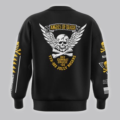 Navy Midshipmen Fear The Bones Jolly Rogers Black Sweatshirt