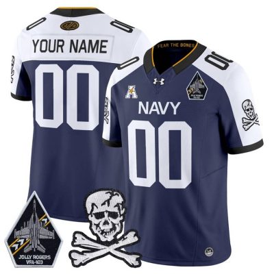 Navy Midshipmen Fear the Bones Jolly Rogers Navy Jersey?