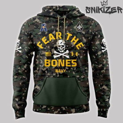 Navy Midshipmen Honoring Jolly Rogers Fear The Bones Camo Hoodie