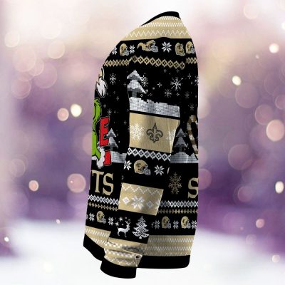 New Orleans Saints Grinch Love Knitted Sweater