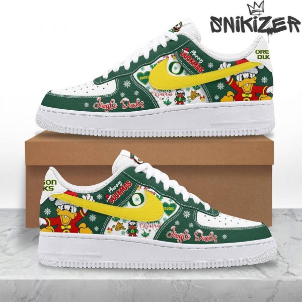 Oregon Ducks Jingle Ducks Merry Christmas Air Force 1 Sneaker