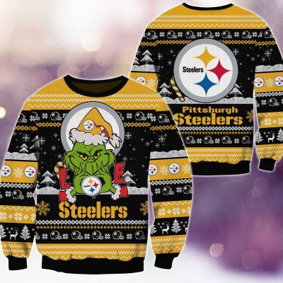 Pittsburgh Steelers Grinch Love Knitted Sweater