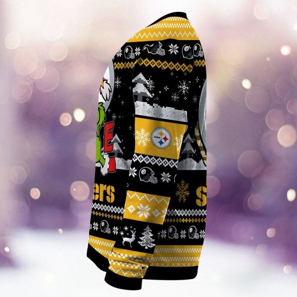 Pittsburgh Steelers Grinch Love Knitted Sweater