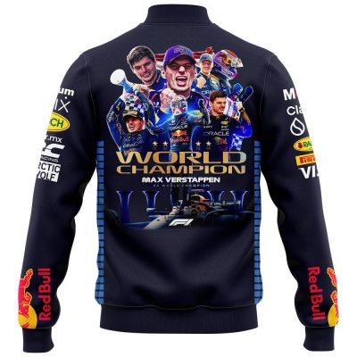 Red Bull Racing Max Verstappen 2024 World Champion Baseball Jacket