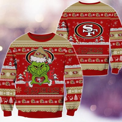 San Francisco 49ers Grinch Love Knitted Sweater