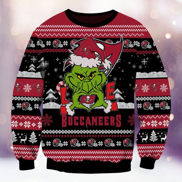 Tampa Bay Buccaneers Grinch Love Knitted Sweater