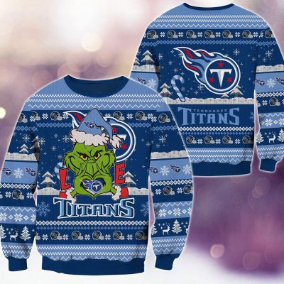 Tennessee Titans Grinch Love Knitted Sweater