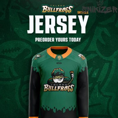 Toledo Bullfrogs Green Limited Edition Hockey Jersey