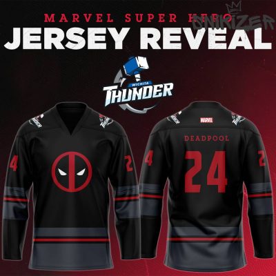 Wichita Thunder x Super Hero Night 2024 Deadpool Limited Edition Jersey