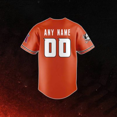 Anaheim Ducks x 2024 Angels Day Orange Baseball Jersey