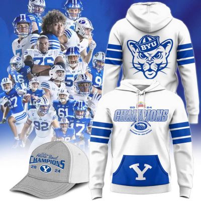 BYU Cougars Alamo Bowl Champions White Hoodie