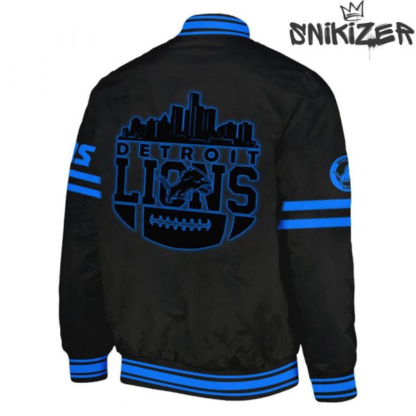 Detroit Lions Back In Black Special Edition Baseball Jacket