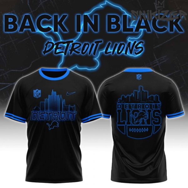 Detroit Lions Back In Black Special Edition T-Shirt