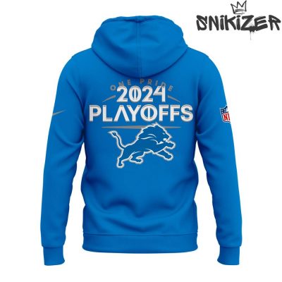 Detroit Lions Play Offs 2024 One Pride Blue Hoodie