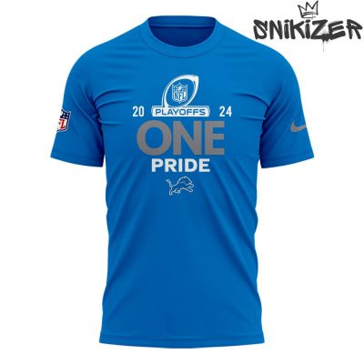 Detroit Lions Play Offs 2024 One Pride Blue Shirt