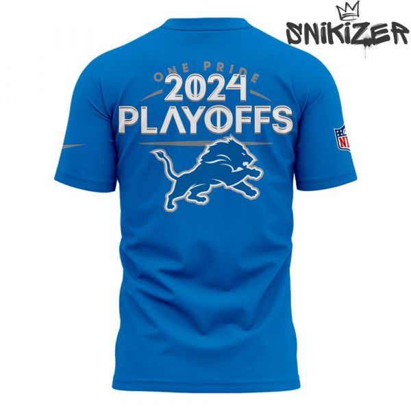 Detroit Lions Play Offs 2024 One Pride Blue Shirt