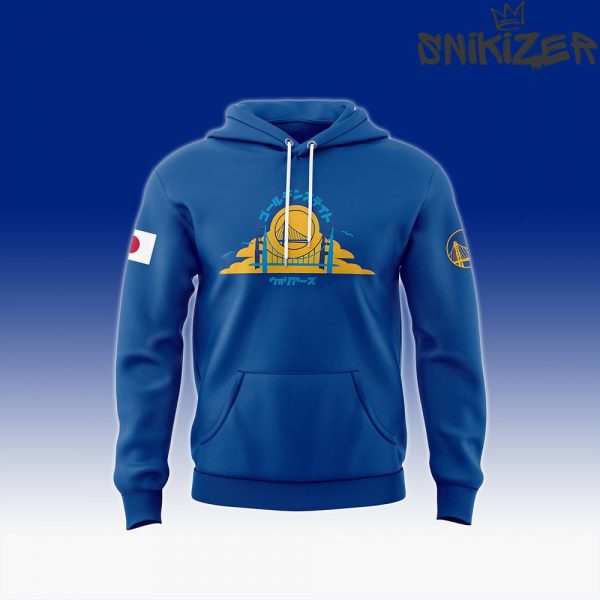 Golden State Warriors 2024 Japanese Heritage Night Blue Hoodie