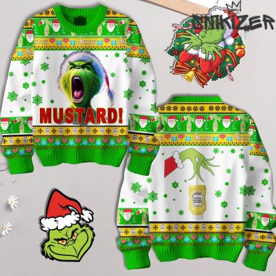 Grinch Mustard Ugly Christmas Sweater