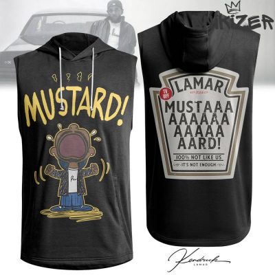 Kendrick Lamar They Not Like Us Mustard Black Sleeveless Hoodie