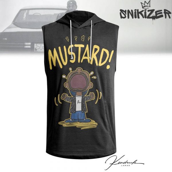 Kendrick Lamar They Not Like Us Mustard Black Sleeveless Hoodie